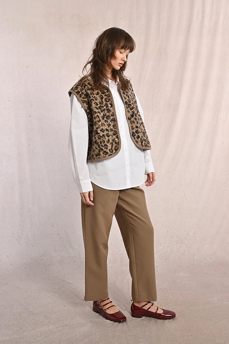 LADIES WOVEN SLEEVELESS VEST