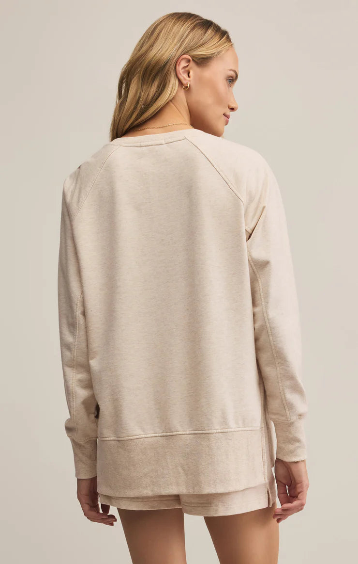 MODERN V-NECK WEEKENDER-LIGHT OATMEAL