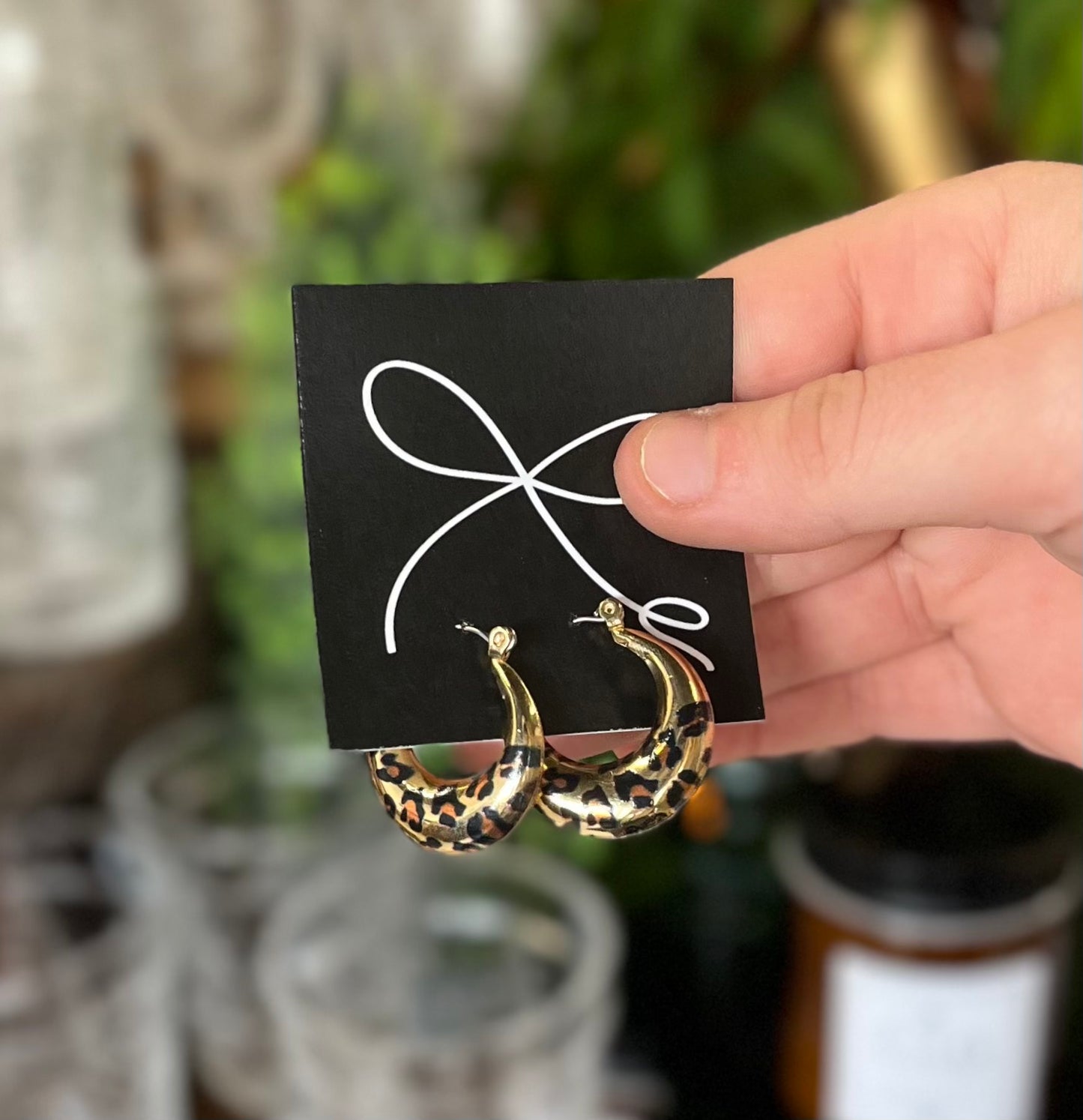 Small Hoops-Animal Print