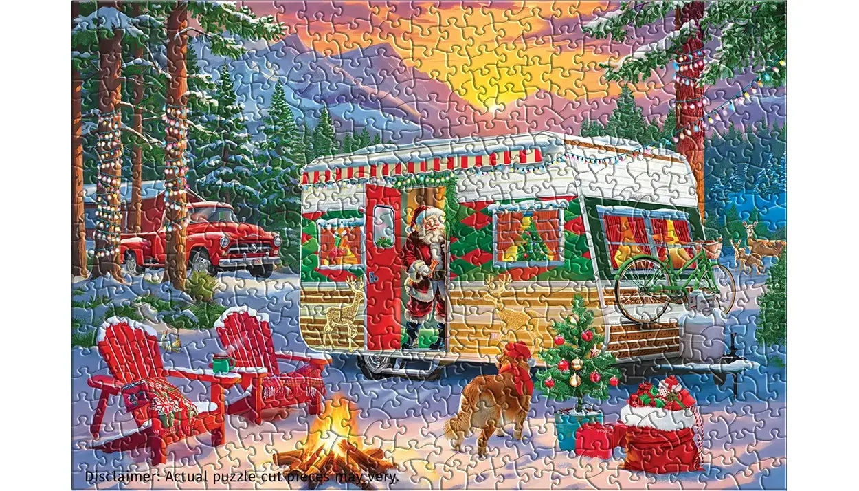 Puzzle-Christmas Camping Trailer Tin