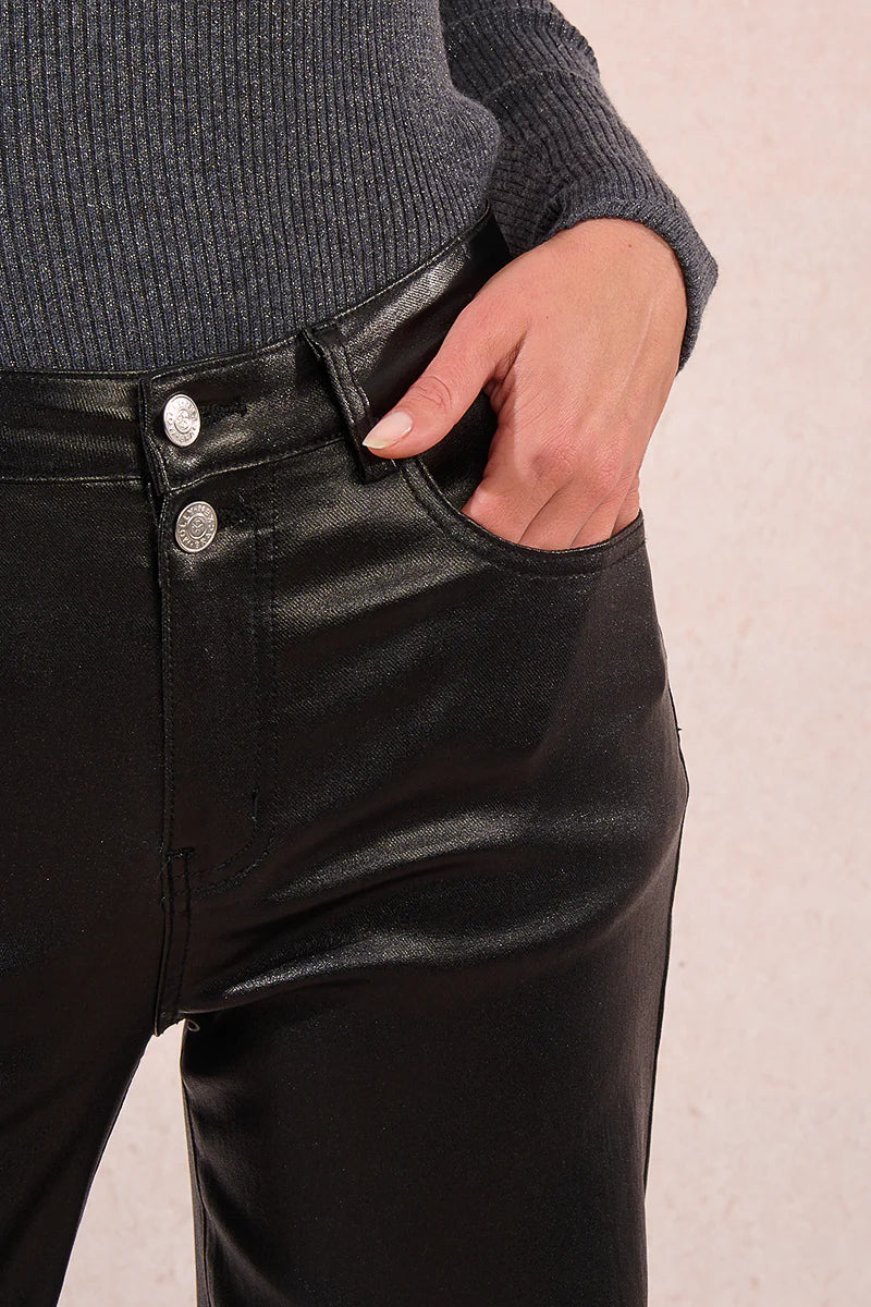 Faux Leather Coated Pants