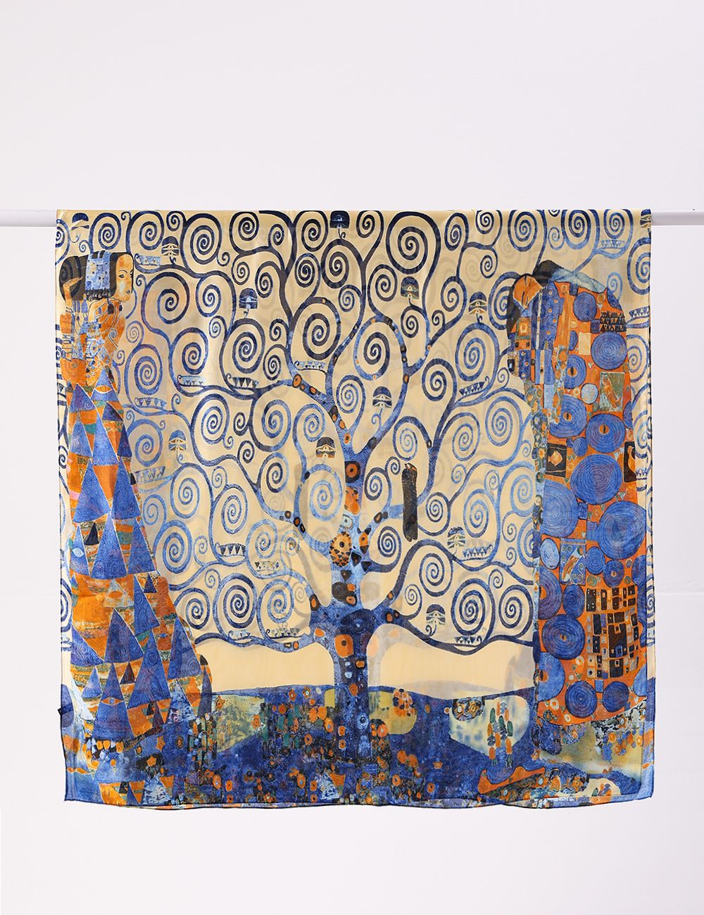 Scarf-Blue~Orange Tree