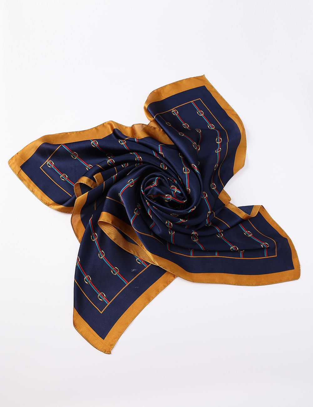Square Scarf-Navy