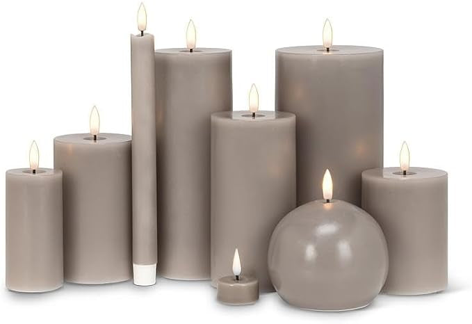 Luxlite LED Flameless Wax Tealight Candle Set of 6-Grey