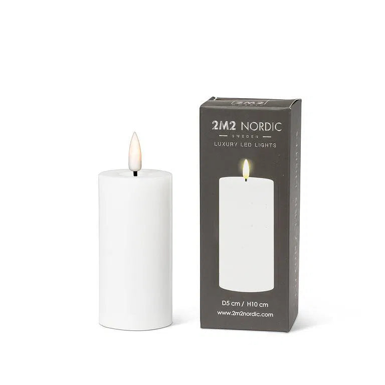 Luxlite LED Battery Operated Candle-White 2”x 4”