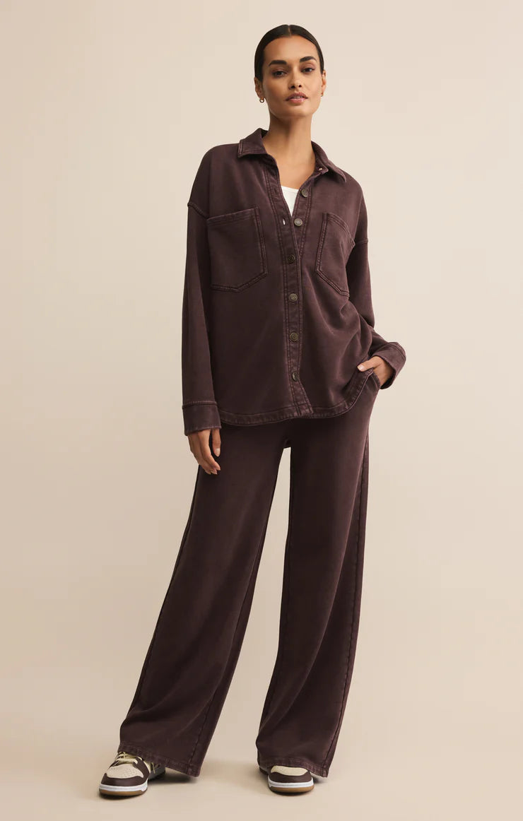 ALL DAY KNIT JACKET- CHOCOLATE CHERRY