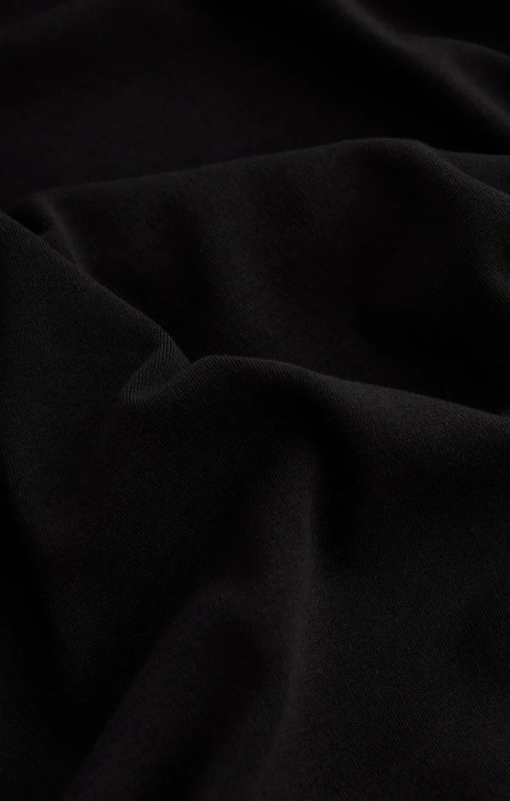 SABLE LUXE MOCK NECK TOP-BLACK