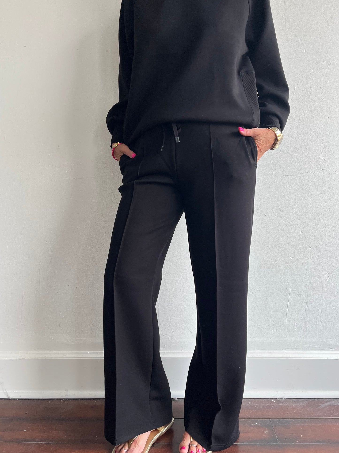 Prida Scuba Straight Leg Pant-Black