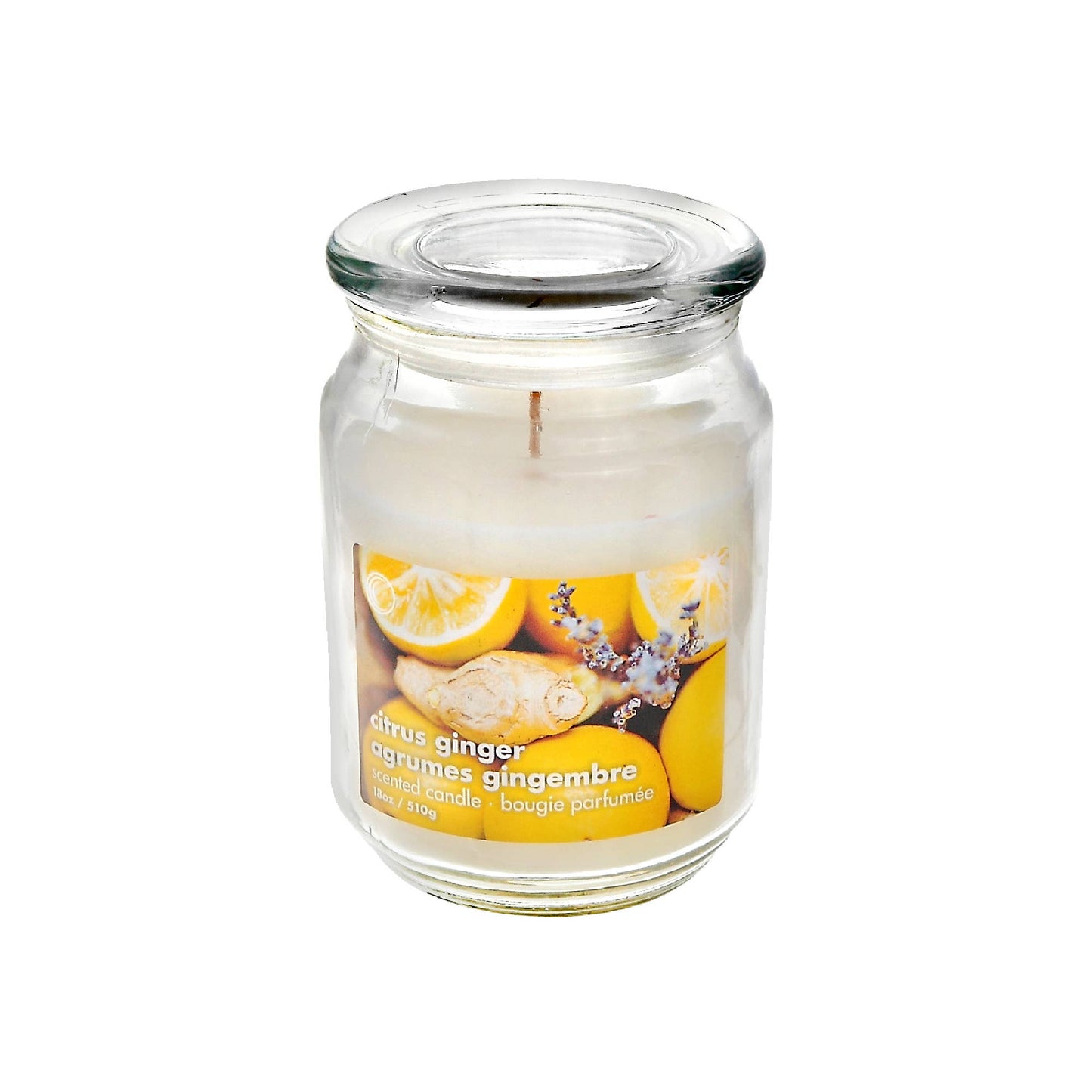 Scented Glass Jar Candle-Citrus/Ginger