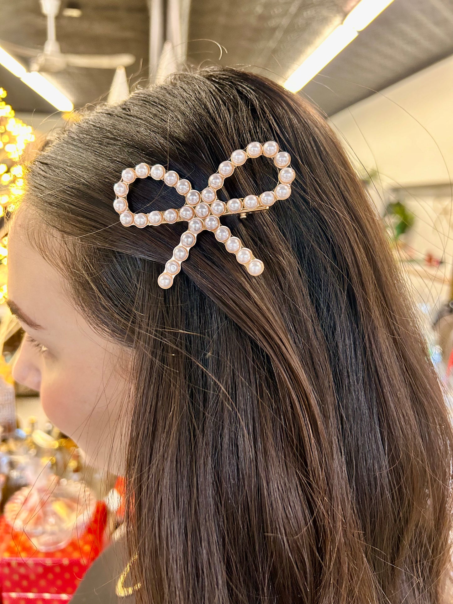 Bow Pearl Clip