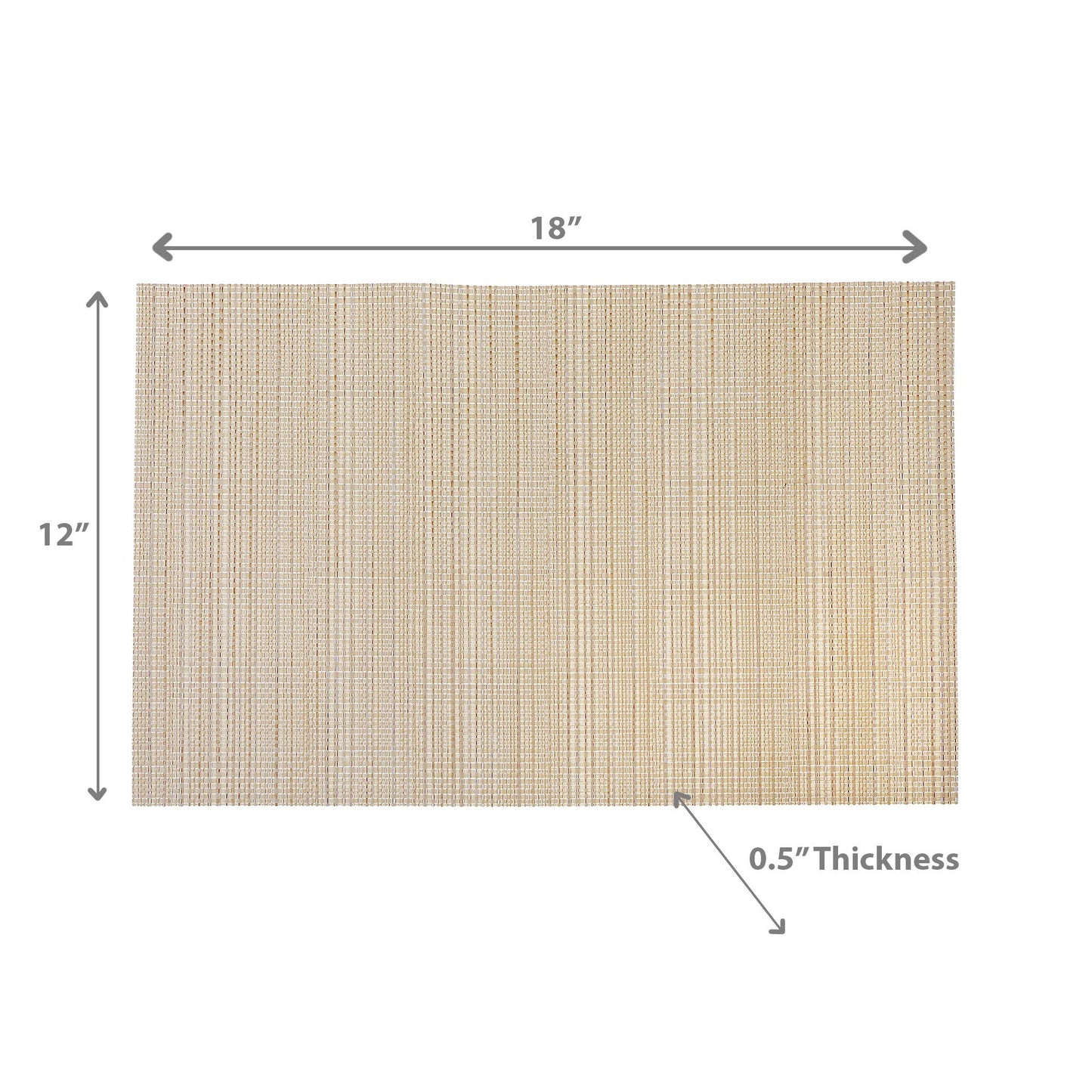 Vinyl Placemat Linen Natural: Ivory