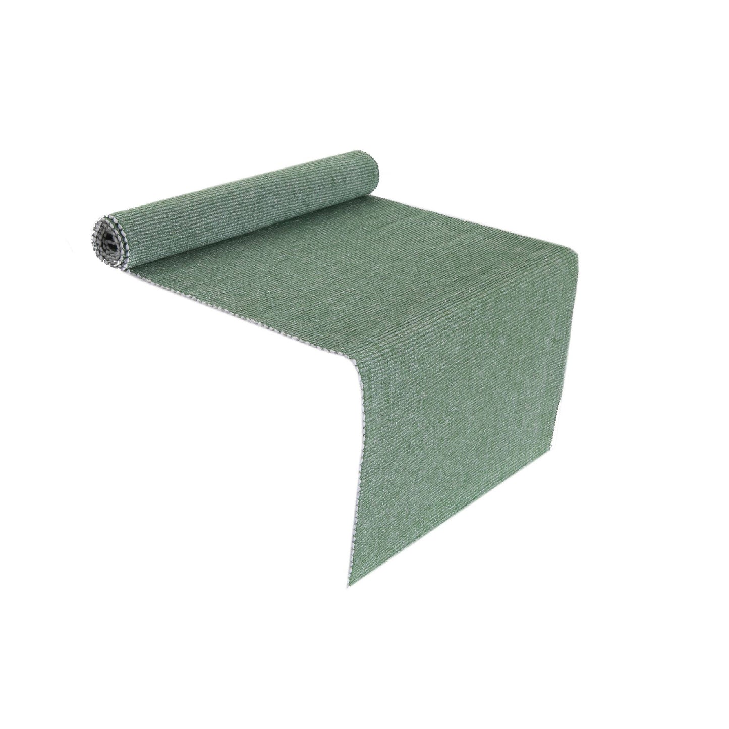 Chambray Ribbed Table Runner -Mint Green