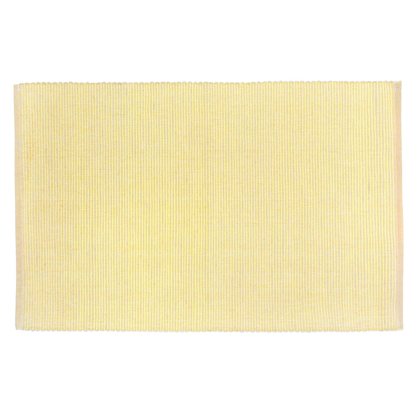 Set of 4 Chambray Ribbed Placemat-Buttery Yellow
