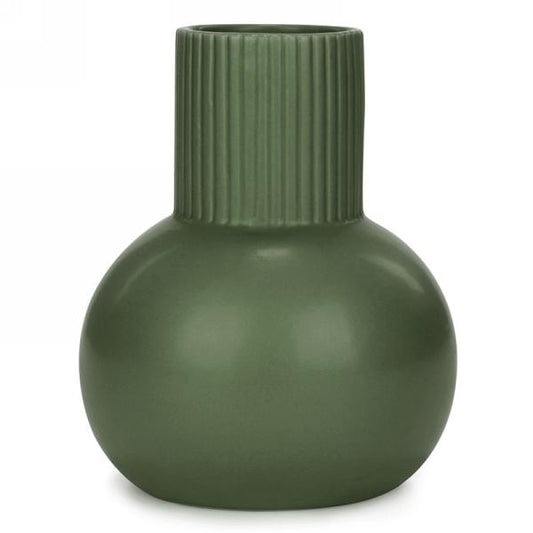 Green ceramic bubble vase