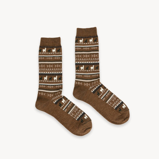 Alpaca Socks-Caramel