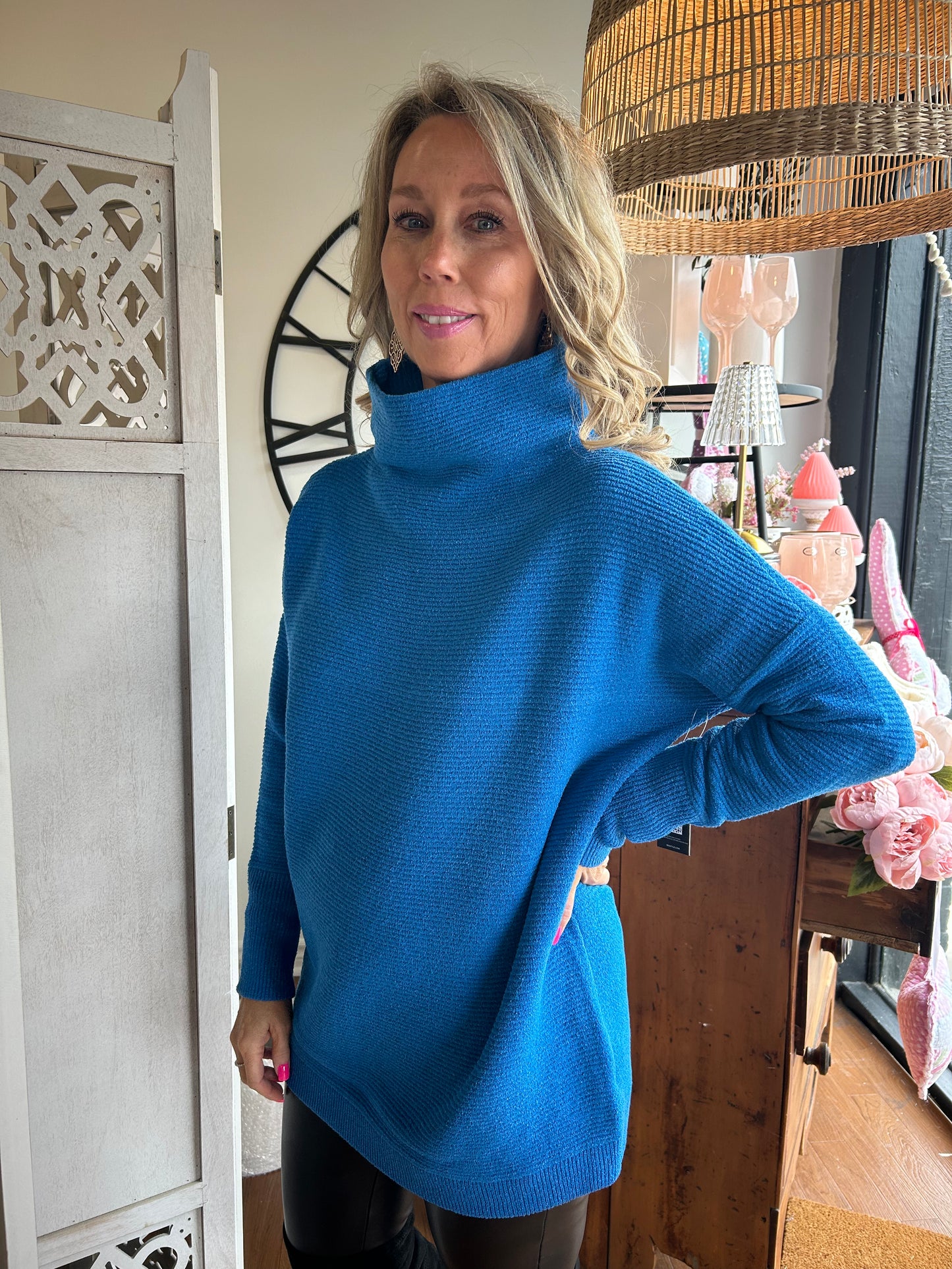 Nancy Ottoman Sweater -Bright Blue