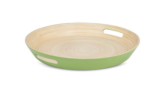 Round Tray with Handles-Green(final sale)