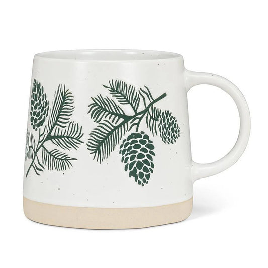 Wide Base Mug-Pinecones