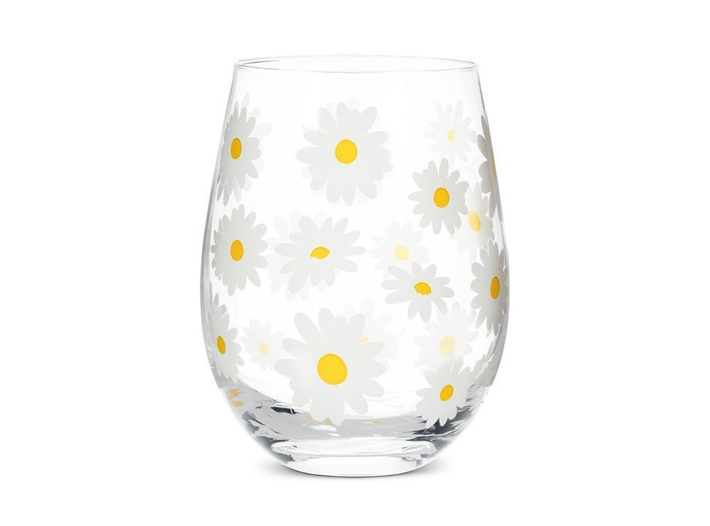 Daisies Stemless Wine Glass