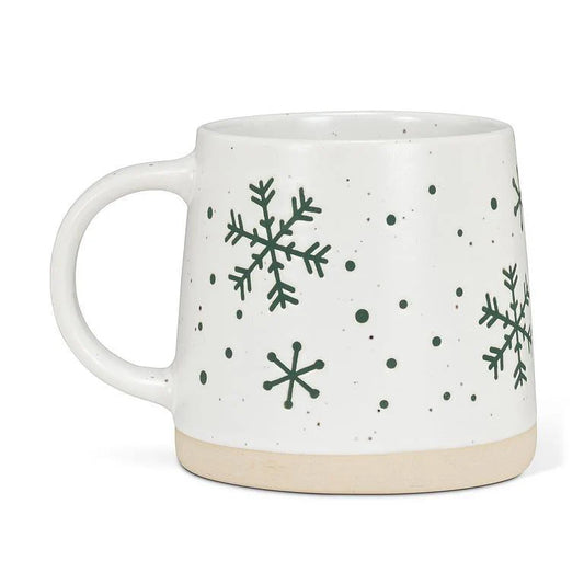 Wide Base Mug-Snowflakes