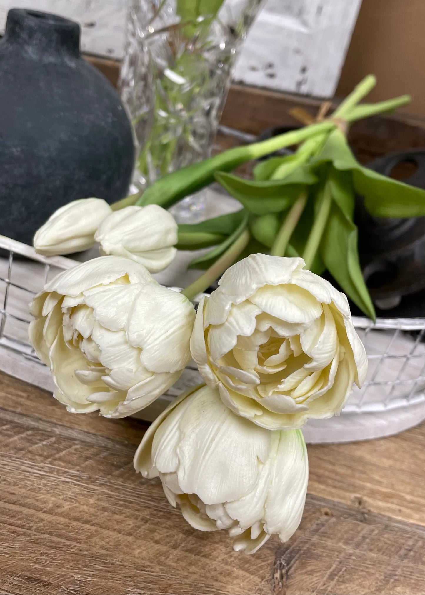 FRESH TOUCH PEONY TULIP BUNDLE -WHITE
