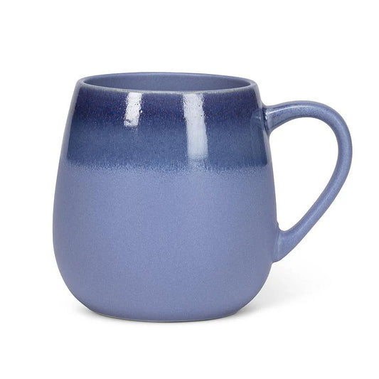 Ombre Glaze Belly Mug-Blue
