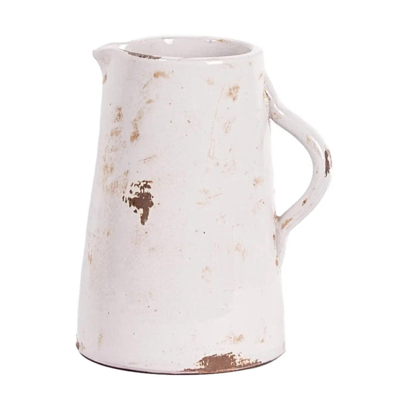 Distressed White Pitcher