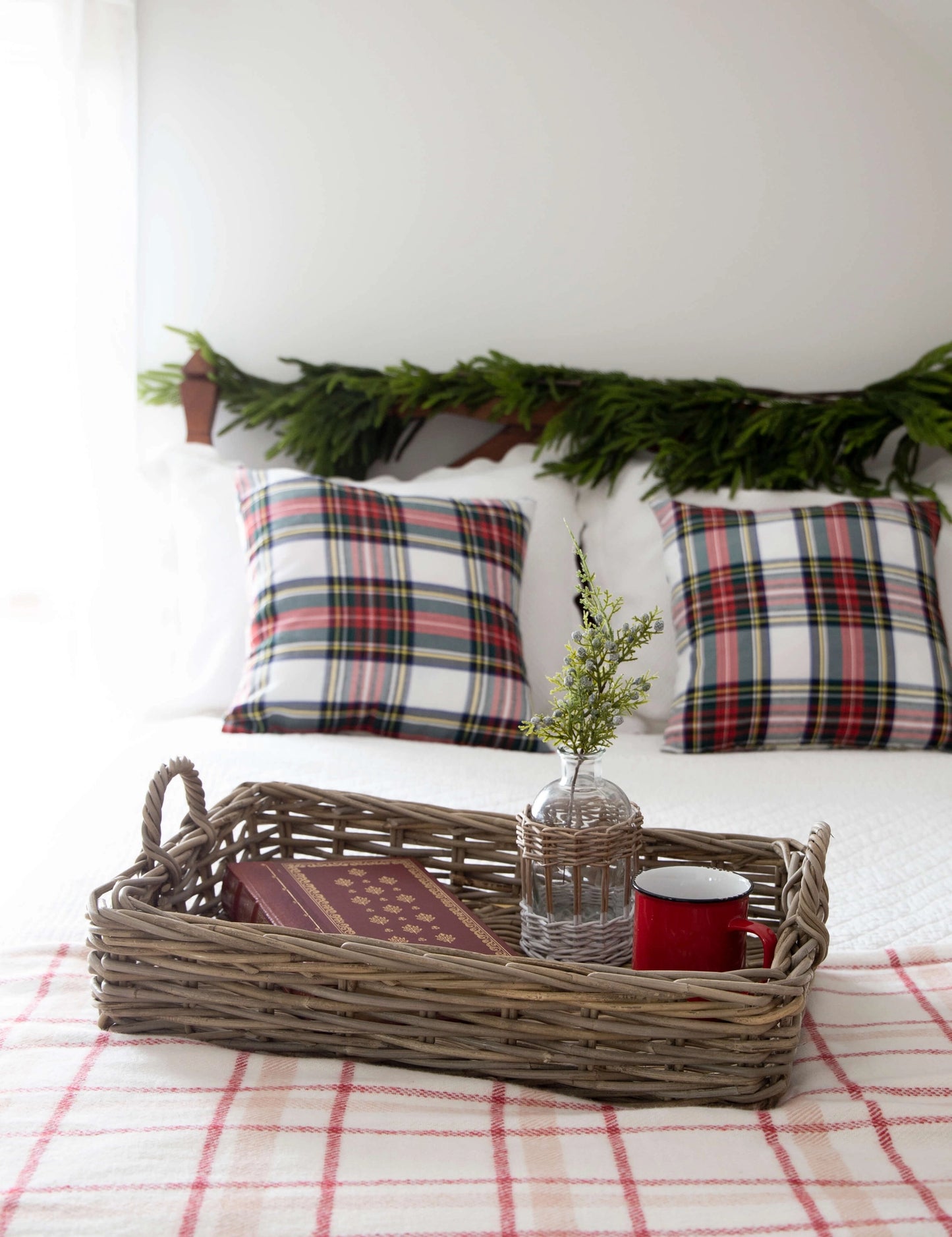 Rectangular Grey Rattan Tray-Large