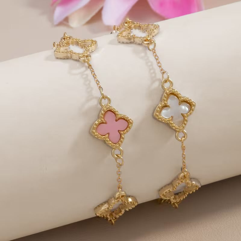 Lucky Clover Bracelet-Pink