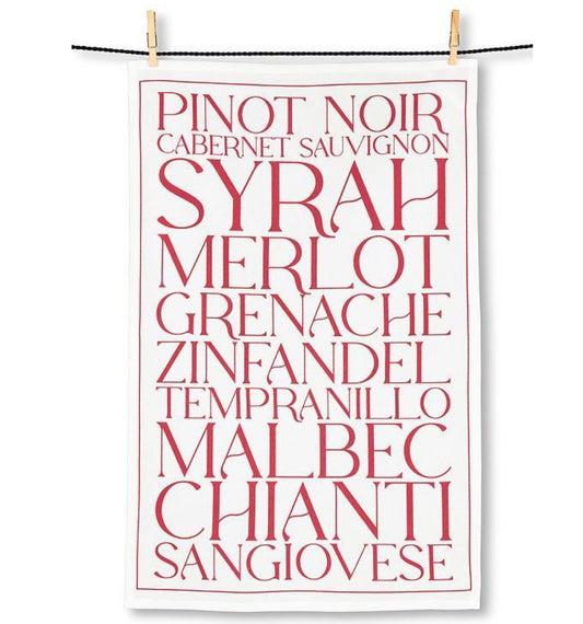 Kitchen Tea Towel-Red Wine