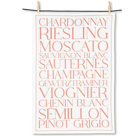 Kitchen Tea Towel-White Wine