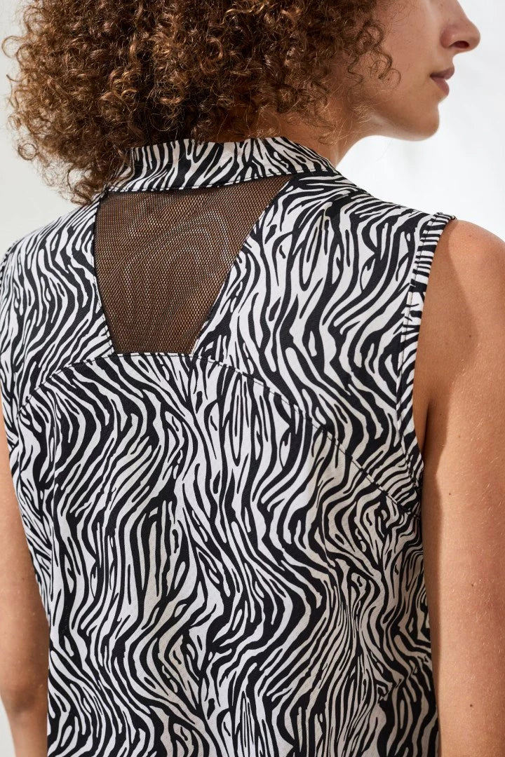 ZEBRA SLEEVELESS TOP