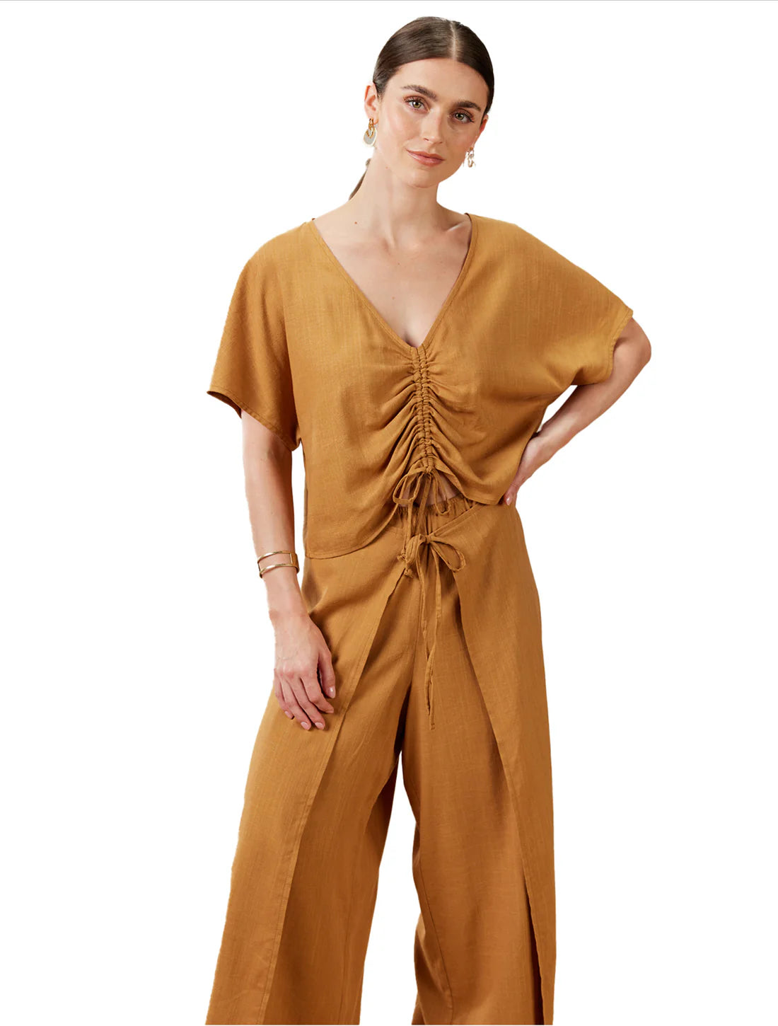 DRAWSTRING FRONT SHELL-SANDCASTLE