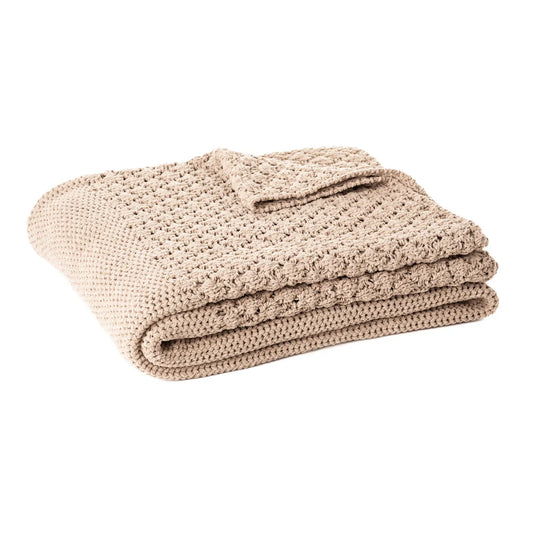 BASKET CHENILLE THROW-TAUPE