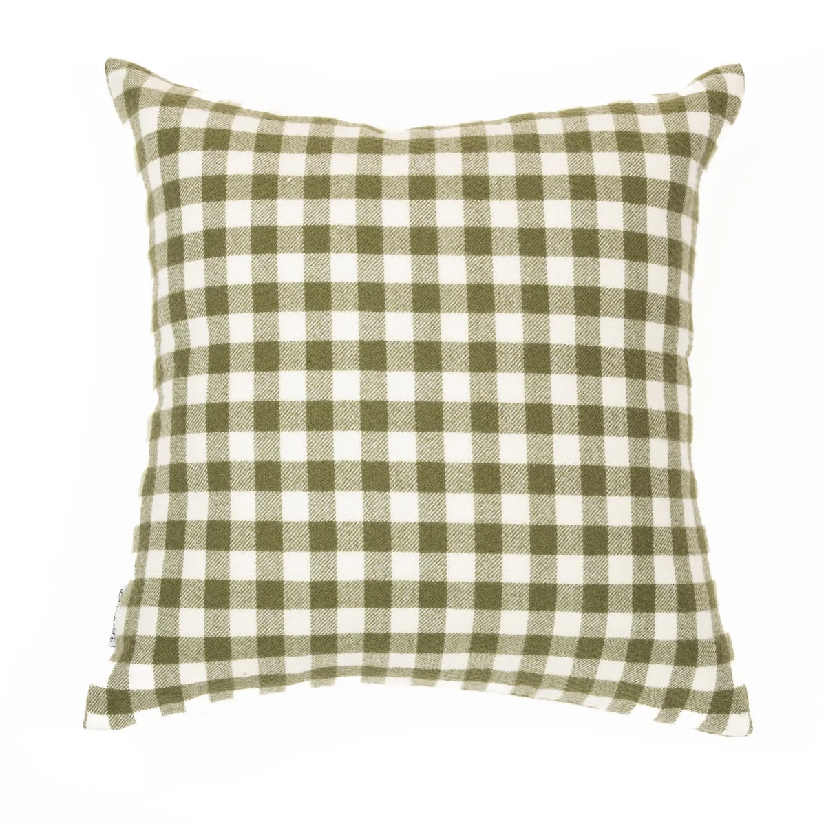 MANOS GREEN PLAID DECORATIVE PILLOW