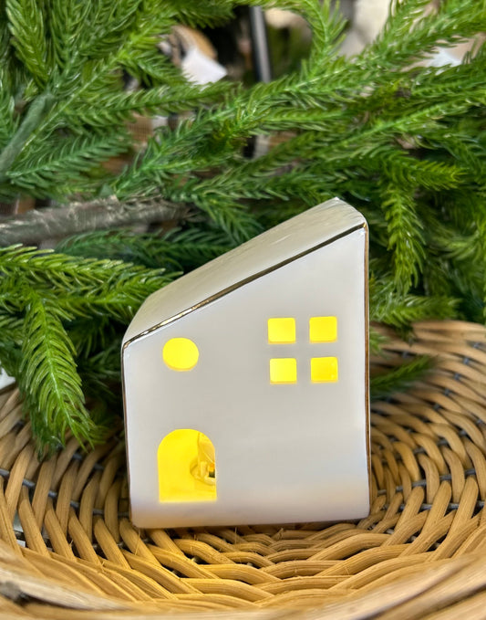 Ceramic Cream LED House-B