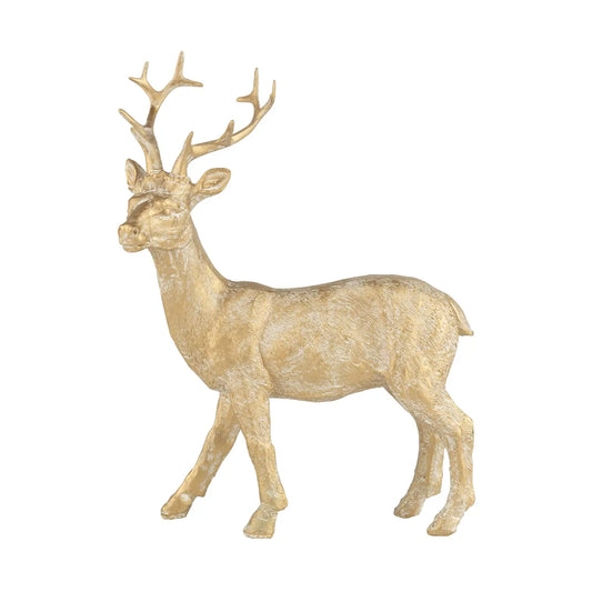 Standing Reindeer Gold/Whitewash