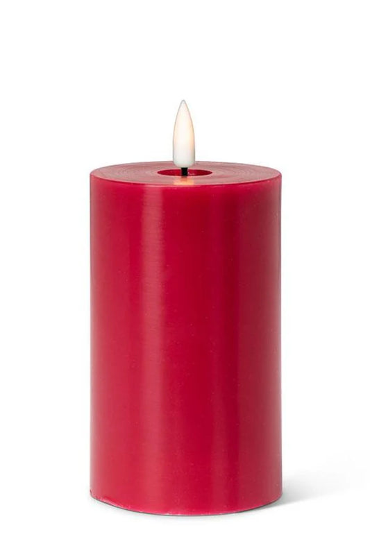 Luxlite Battery Operated candle-5”-Red