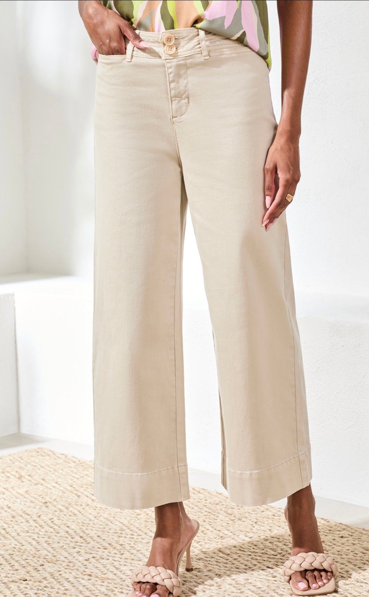 COMFORT STRETCH HIGH RISE PALLAZO-CANVAS