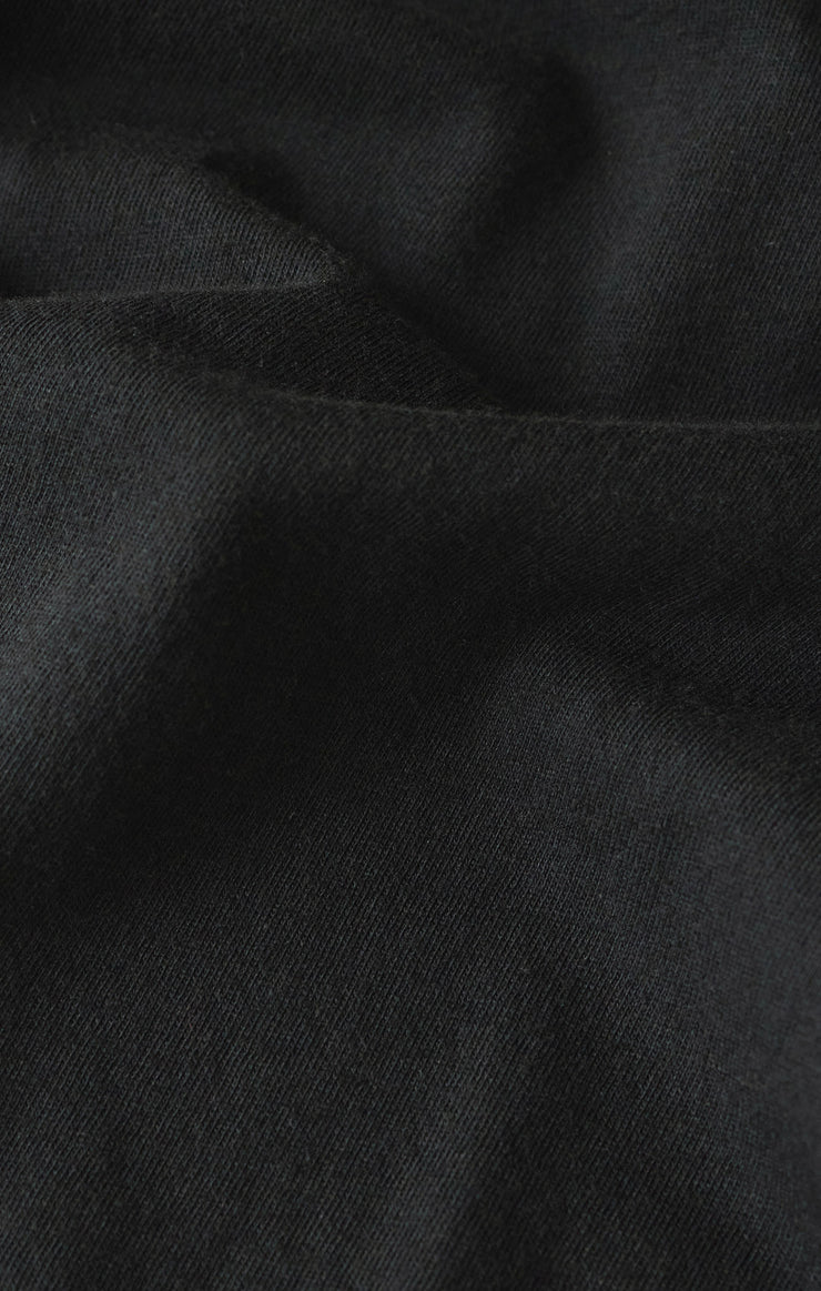 MODERN JERSEY V-NECK TEE-BLACK