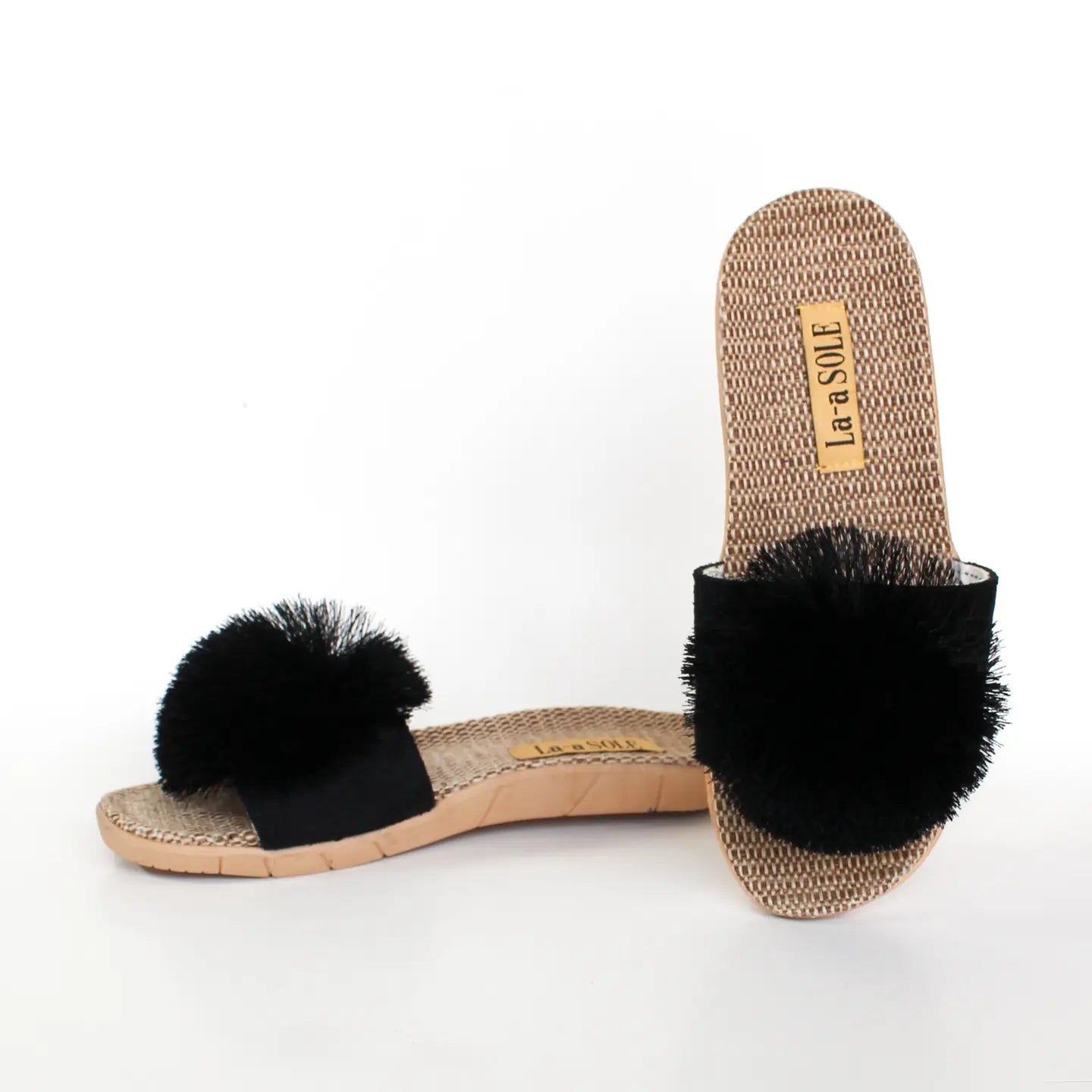 Pom Pom Slides-Black