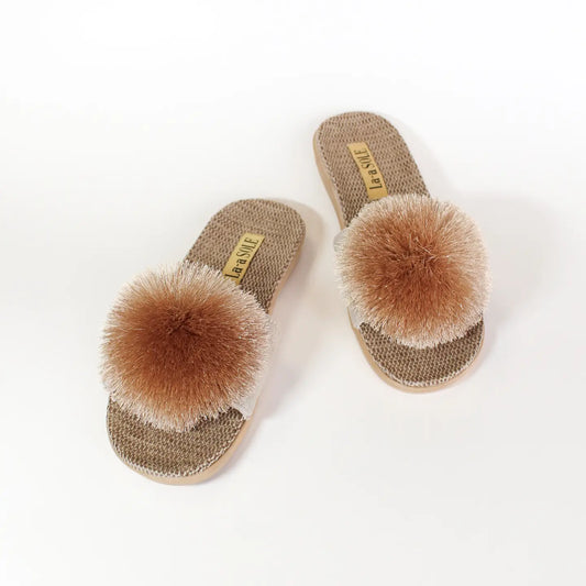 Pom Pom Slides-Champagne