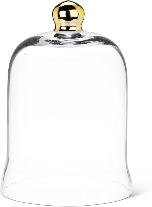 Medium Bell Shaped Cloche with Gold Knob