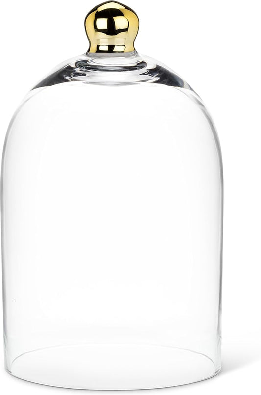 Large Bell Shaped Cloche with Gold Knob