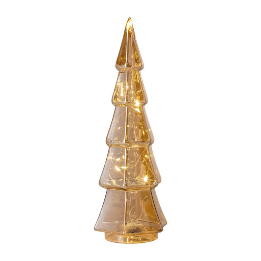 Glass Tree,Translucent Amber-Large