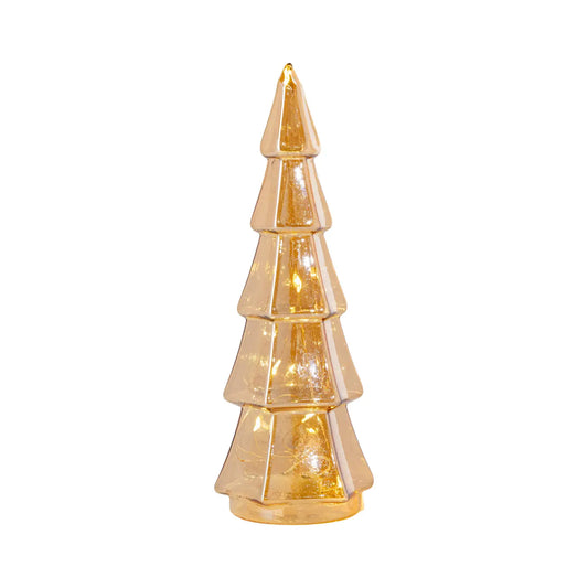 Glass Tree,Translucent Amber-Small