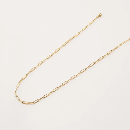 Dainty Paperclip Chain-Gold