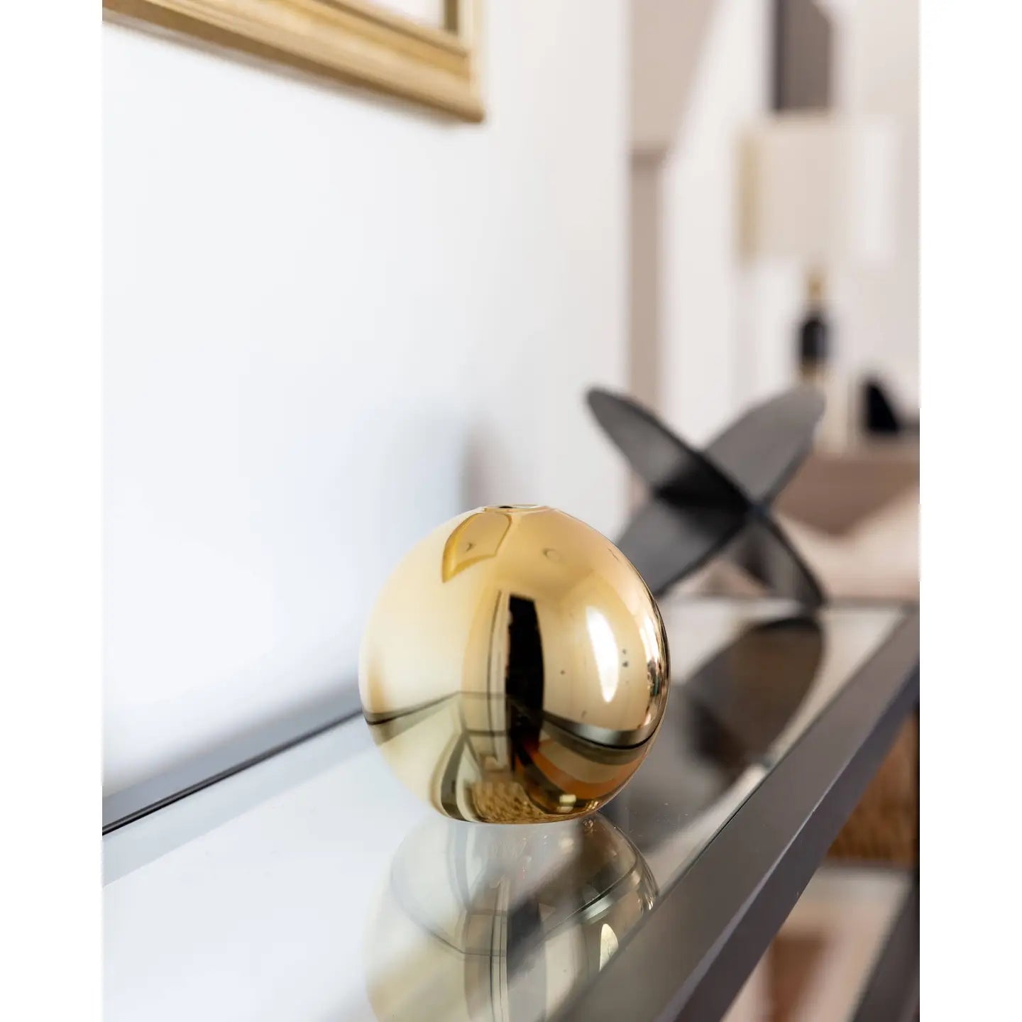 Neva Vase, Gold Metallic