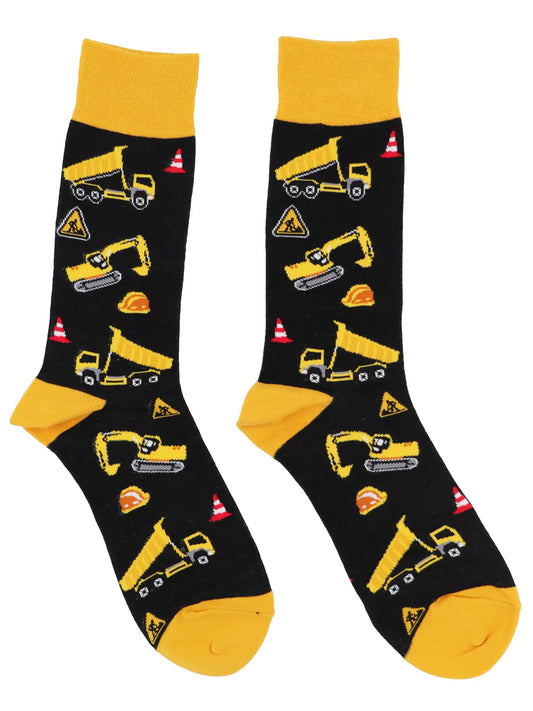 Unisex Novelty Socks-Construction Machine