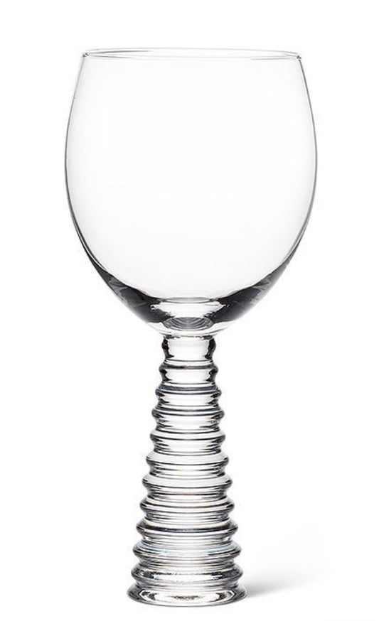 Stack Base Wine Glass-Clear